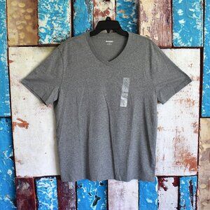 Men's Old Navy Soft-Washed V-Neck T-Shirt Short Sleeve LARGE Light Gray NEW